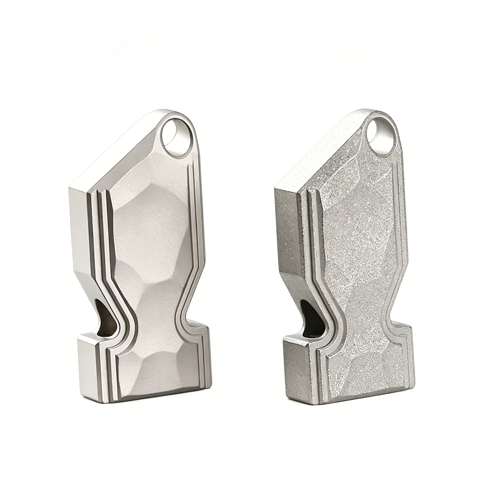 TIBROMTACK Gr5 Titanium Alloy Dual Tube Whistle, Loud Emergency Survival Whistle for Adults, Lightweight & Durable Outdoor Safety Whistle for Hiking Camping Dog Training