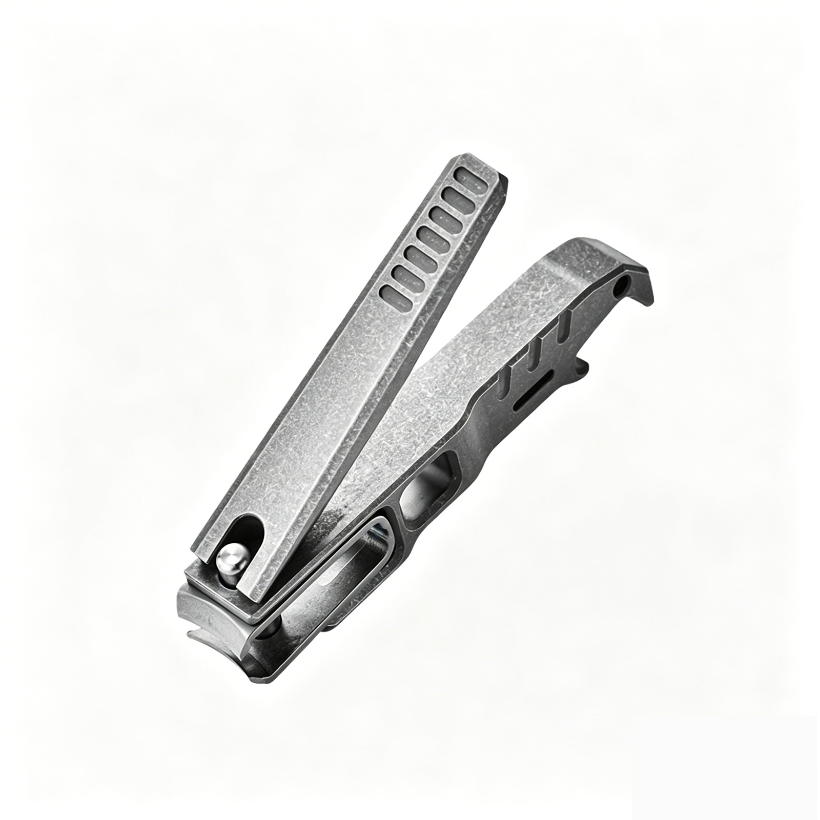 TIBROMTACK Gr5 Titanium Nail Clipper, Multi-Functional Nail Cutter for Fingernails & Toenails, Lightweight Rust-Proof Nail Clippers with Bottle Opener & Keychain