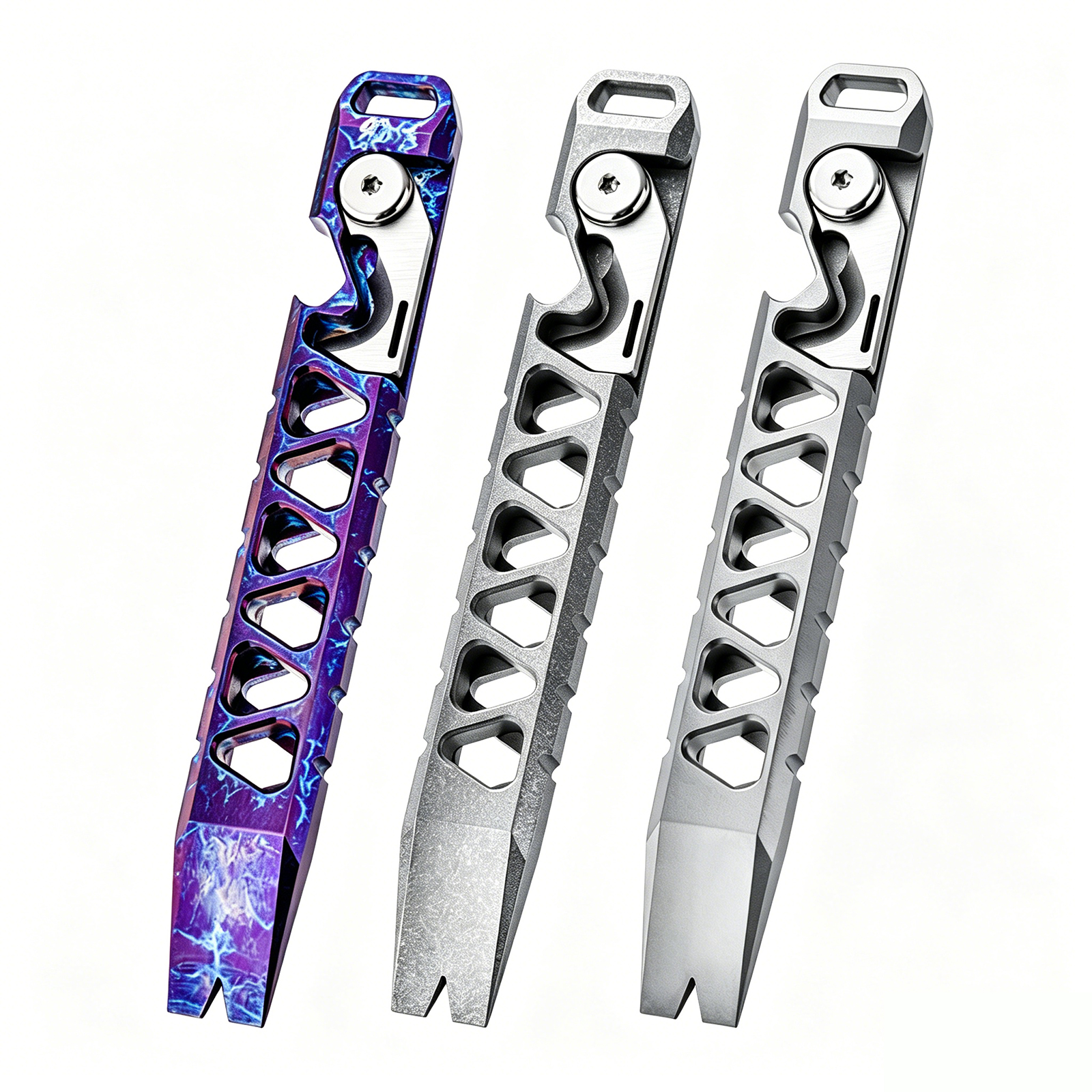 TIBROMTACK Titanium Multi-Functional EDC Tool, Compact Pocket Tool for Everyday Carry, Lightweight & Durable Grade 5 Titanium Construction 