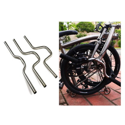 For Brompton Titanium Riser Handle Bar M Type 25.4mm Ultra Light Ti Parts of Folding Bike