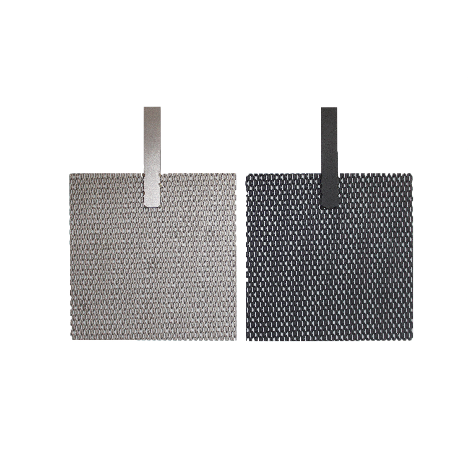 TIBROMTACK Ru-Ir Coated Titanium Mesh Anode Cathode Pair 100×100×1mm