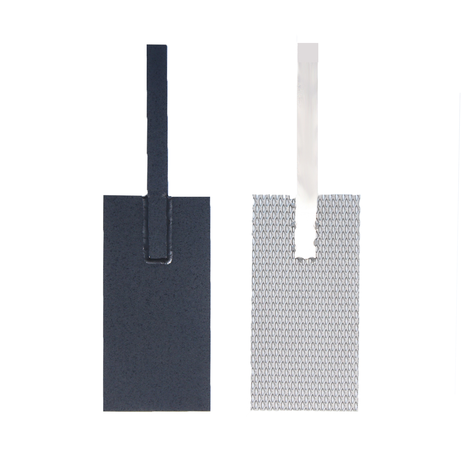 Paired Titanium Electrode Set: Ru-Ir Coated Anode Plate & Mesh Cathode