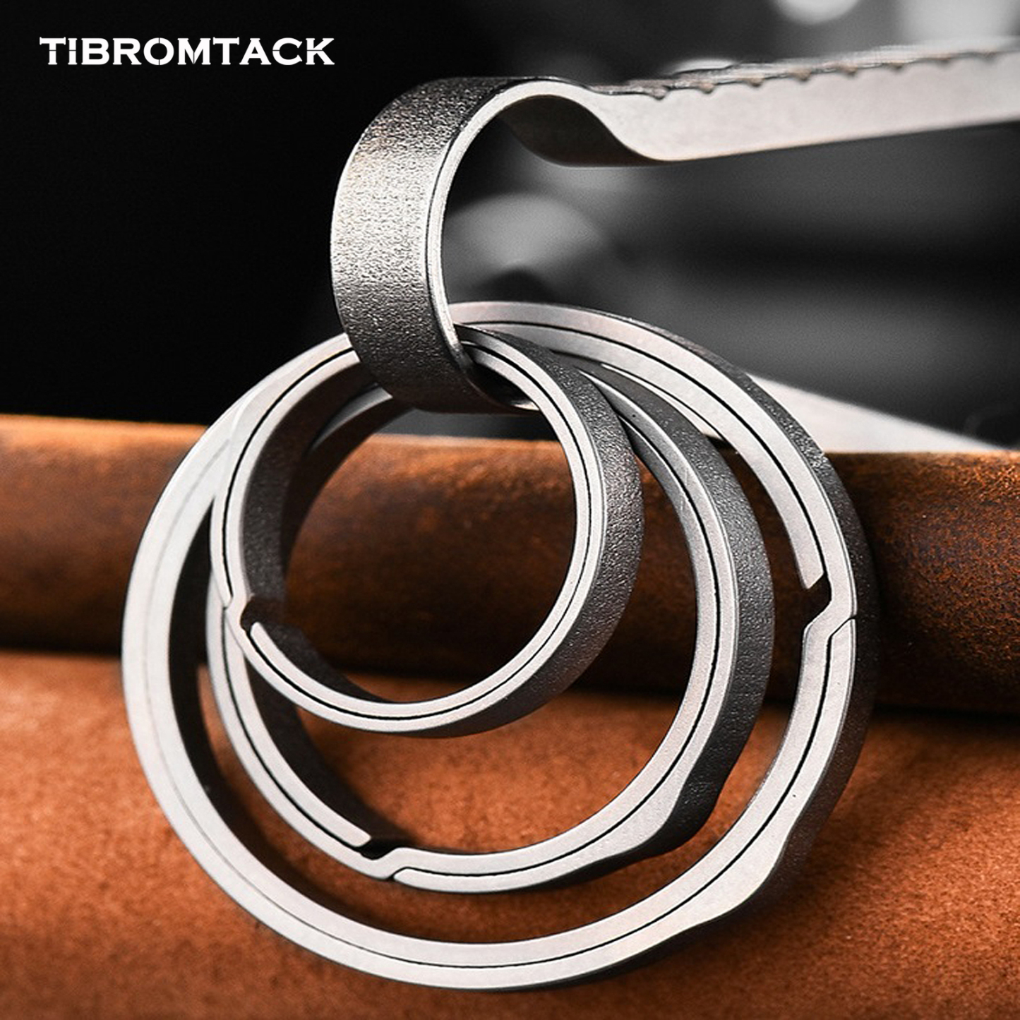 Titanium Keychain 3-Piece Set, Lightweight Heavy Duty Key Rings, Rust-Proof Key Holder for Keys Organization, Premium Keychain Rings Gift for Men Women