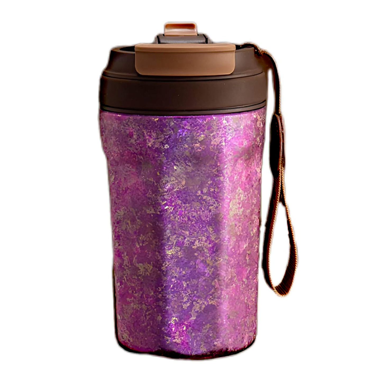 TIBROMTACK 15oz Travel Coffee Mug Titanium Coffee Travel Cup with Lid Leak Proof Small Travel Mug Reusable Portable Coffee Cup Insulated Coffee Tumbler for Hot and Cold Drinks