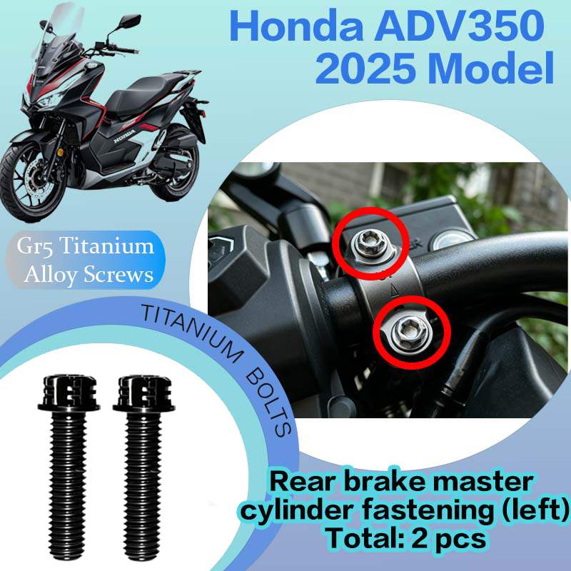 TIFOLD Full‑Vehicle Titanium Alloy Modification Screws for Honda ADV350 Motorcycle, 2025 Model