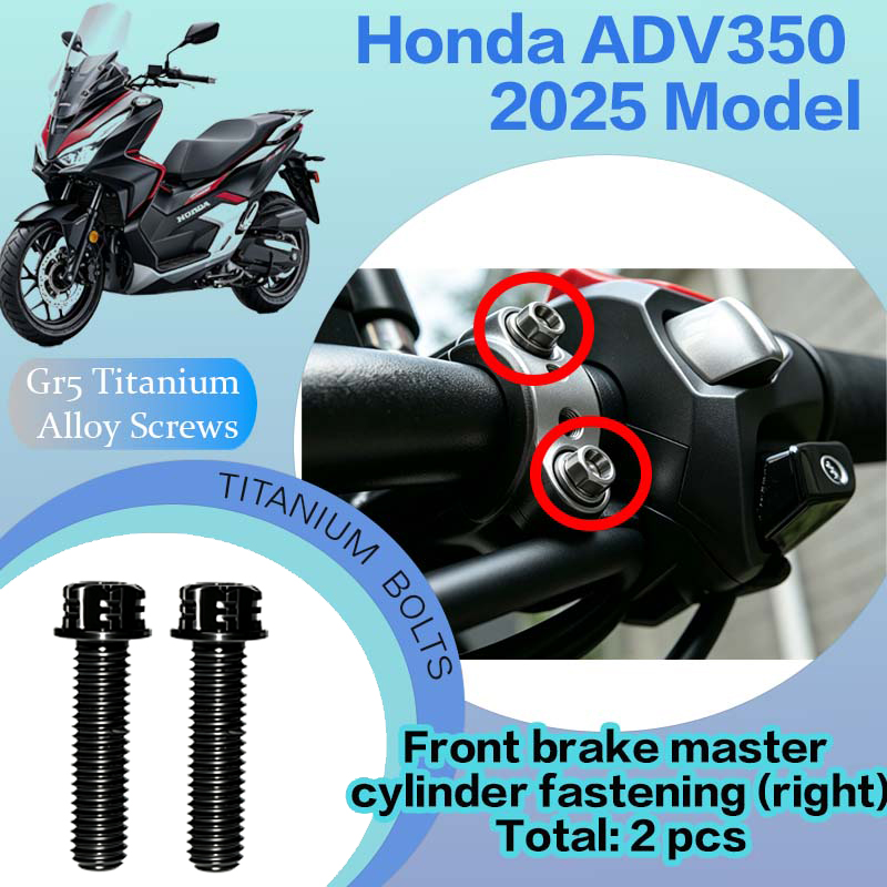 TIFOLD Full‑Vehicle Titanium Alloy Modification Screws for Honda ADV350 Motorcycle, 2025 Model