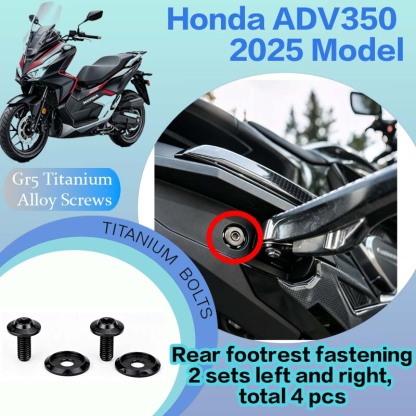 TIFOLD Full‑Vehicle Titanium Alloy Modification Screws for Honda ADV350 Motorcycle, 2025 Model