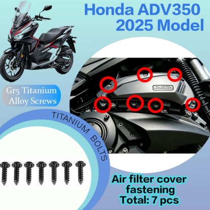 TIFOLD Full‑Vehicle Titanium Alloy Modification Screws for Honda ADV350 Motorcycle, 2025 Model