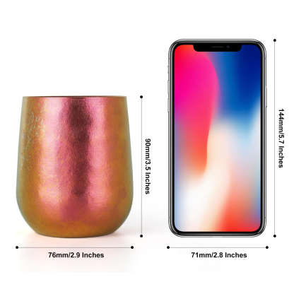 TIBROMTACK Gr1 Titanium Goose Egg Cup - Reusable, Insulated & Portable, Suitable for Juice, Coffee, Ideal for Home, Bar & Parties, Lightweight