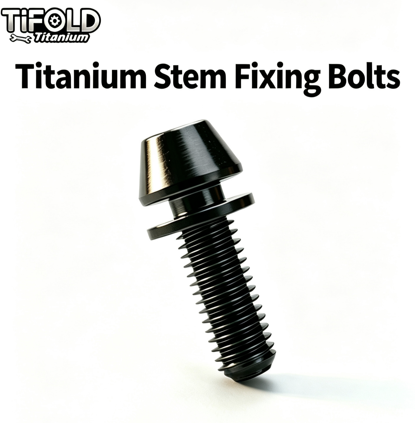 Titanium Alloy Stem Mounting Screws, 6 PCS, Ultralight & High‑Strength, Head Tube Fixing Screws for Road & Mountain Bikes  