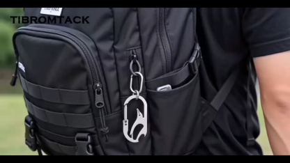 TIBROMTACK Gr5 Titanium Carabiner Keychain, Multitool Key Carabiner with Bottle Opener