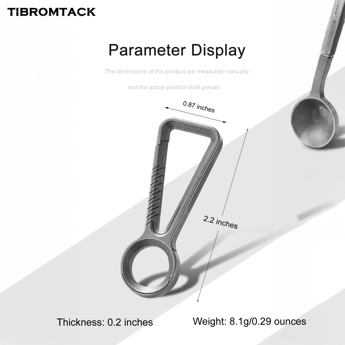 Titanium Carabiner, Lightweight & High Strength Keychain Clip, 2.2 Inch Mini Titanium Key Ring for Key Storage, Outdoor Gear Connection, Safety Auxiliary, Non-Magnetic, 0.29oz