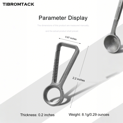 Titanium Carabiner, Lightweight & High Strength Keychain Clip, 2.2 Inch Mini Titanium Key Ring for Key Storage, Outdoor Gear Connection, Safety Auxiliary, Non-Magnetic, 0.29oz