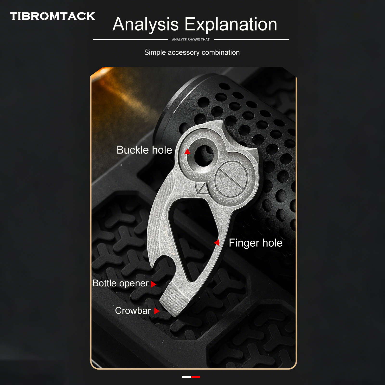 Titanium EDC Keychain Bottle Opener, Mini Pry Bar Multitool, Cute Owl Design Key Chain Accessories for Men Women, Portable Anti-Wear EDC Tools for Commute Camping Party