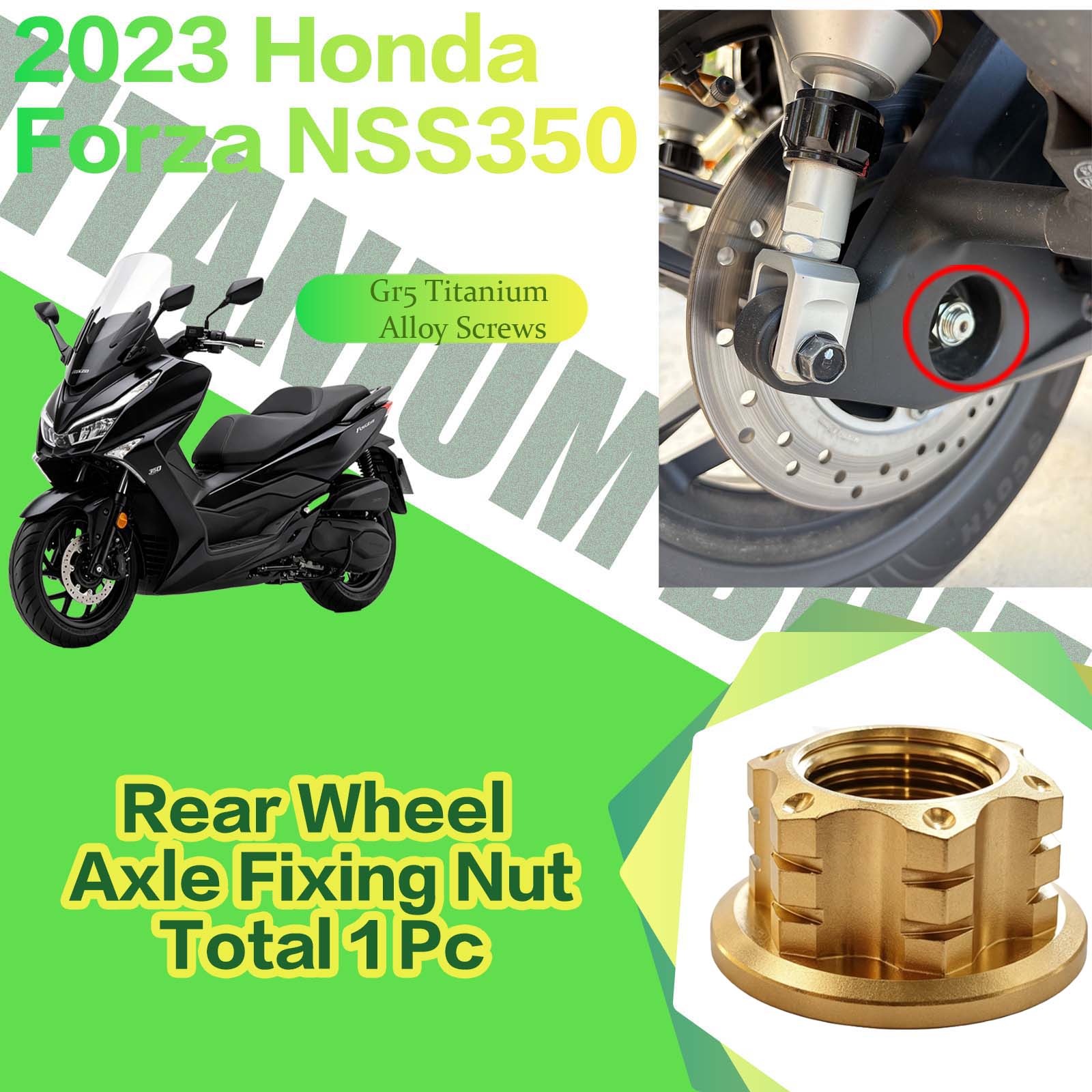 TIFOLD Titanium Alloy Modification Screws for Honda NSS350 Motorcycle, 2023 Model