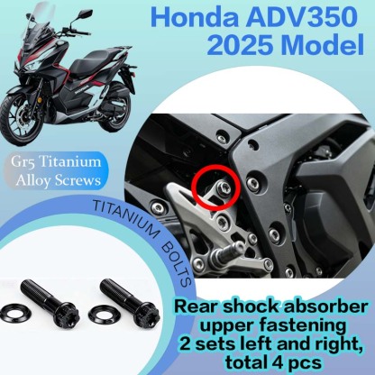 TIFOLD Full‑Vehicle Titanium Alloy Modification Screws for Honda ADV350 Motorcycle, 2025 Model