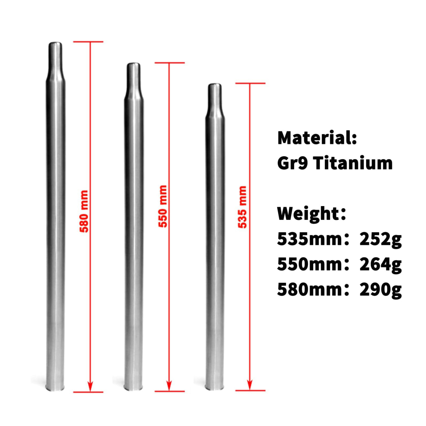 Titanium Seatpost for Brompton Folding Bike Ultralight Ti Upgrade Bicycle Seat Tube Post Flared Diameter 