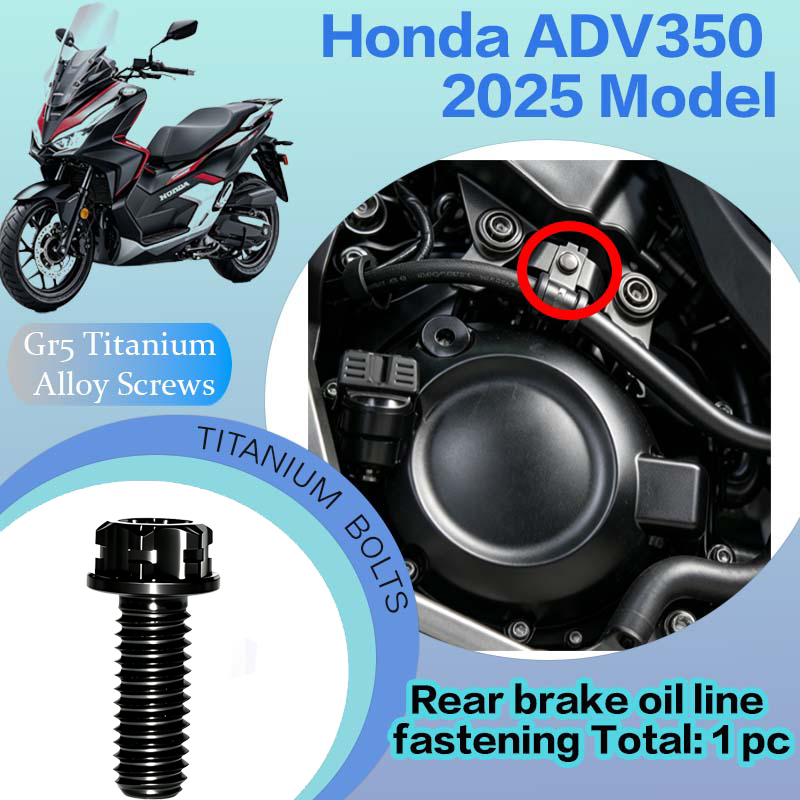 TIFOLD Full‑Vehicle Titanium Alloy Modification Screws for Honda ADV350 Motorcycle, 2025 Model