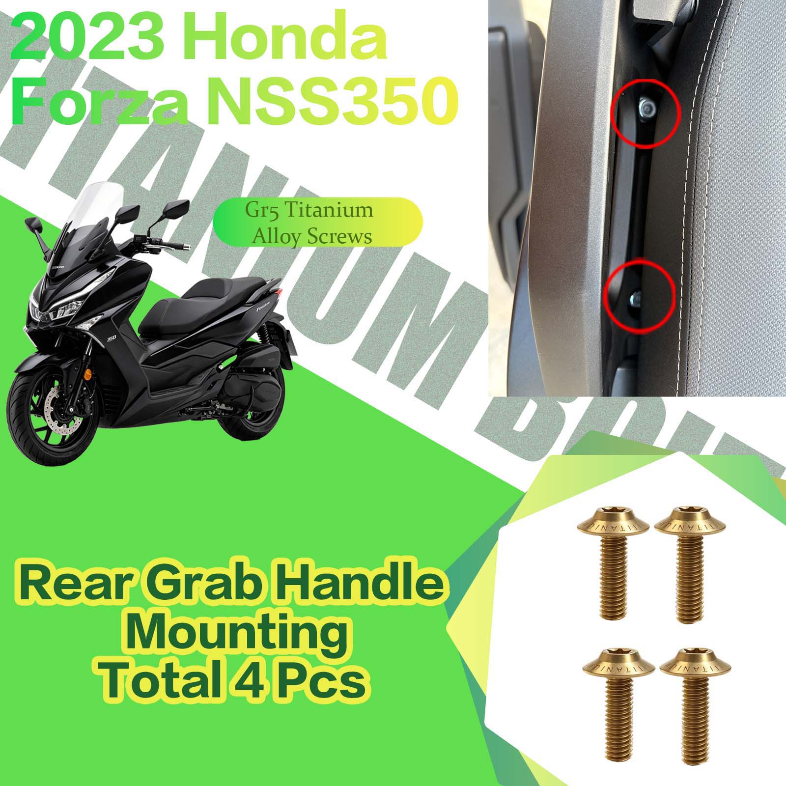 TIFOLD Titanium Alloy Modification Screws for Honda NSS350 Motorcycle, 2023 Model