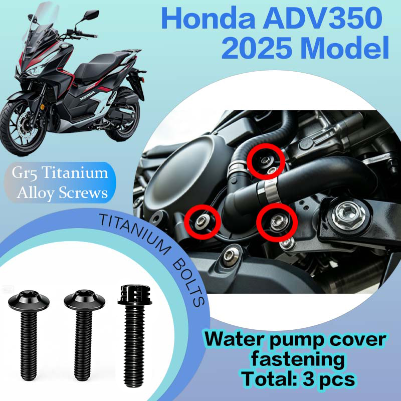 TIFOLD Full‑Vehicle Titanium Alloy Modification Screws for Honda ADV350 Motorcycle, 2025 Model