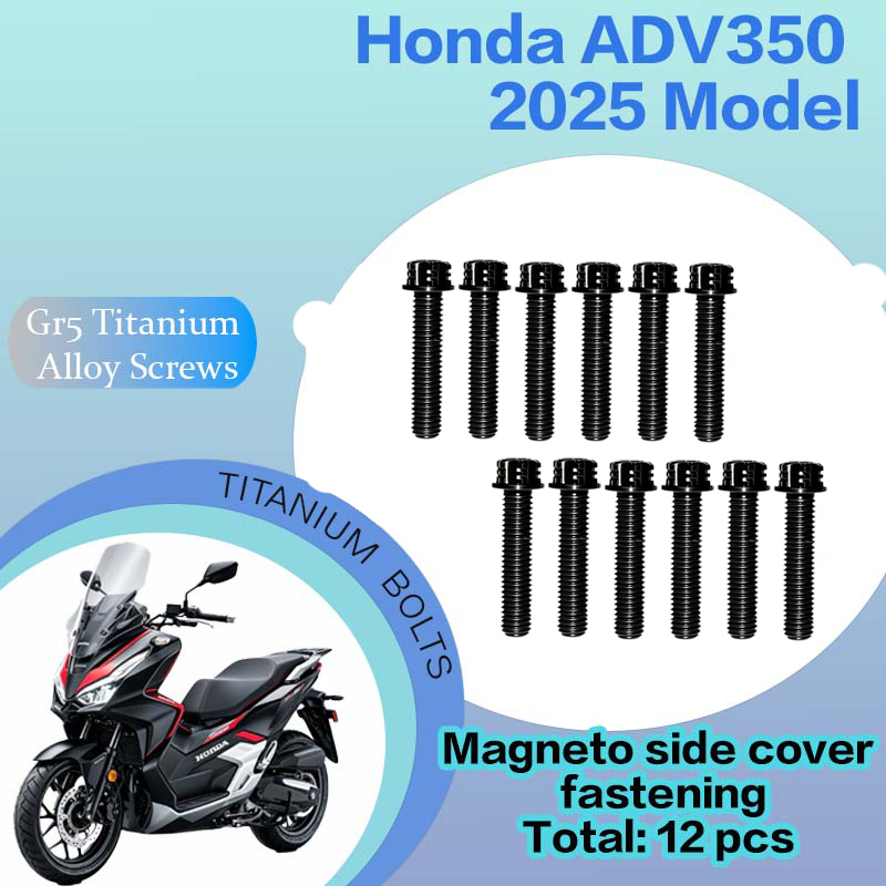 TIFOLD Full‑Vehicle Titanium Alloy Modification Screws for Honda ADV350 Motorcycle, 2025 Model