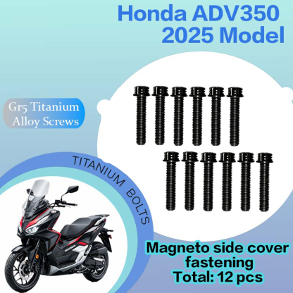 TIFOLD Full‑Vehicle Titanium Alloy Modification Screws for Honda ADV350 Motorcycle, 2025 Model
