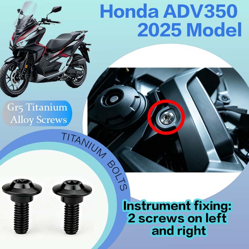 TIFOLD Full‑Vehicle Titanium Alloy Modification Screws for Honda ADV350 Motorcycle, 2025 Model