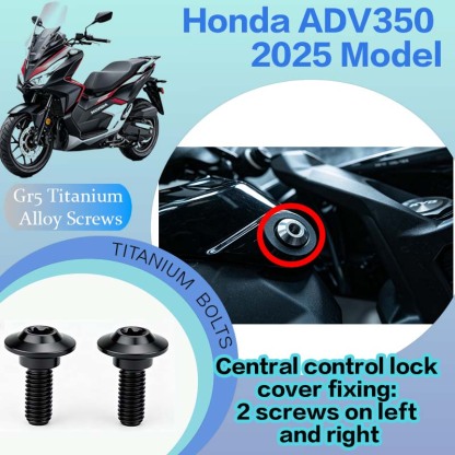 TIFOLD Full‑Vehicle Titanium Alloy Modification Screws for Honda ADV350 Motorcycle, 2025 Model