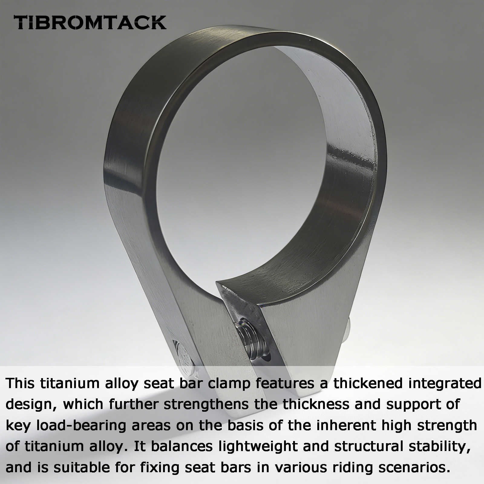 TIBROMTACK Titanium Bicycle Seat Clamp, 34.9mm (1.37 Inch) Inner Diameter, 27.8g Ultra-Light Bike Seat Clamp for Bike Seat Posts, High Strength & Corrosion Resistant SE Bike Parts