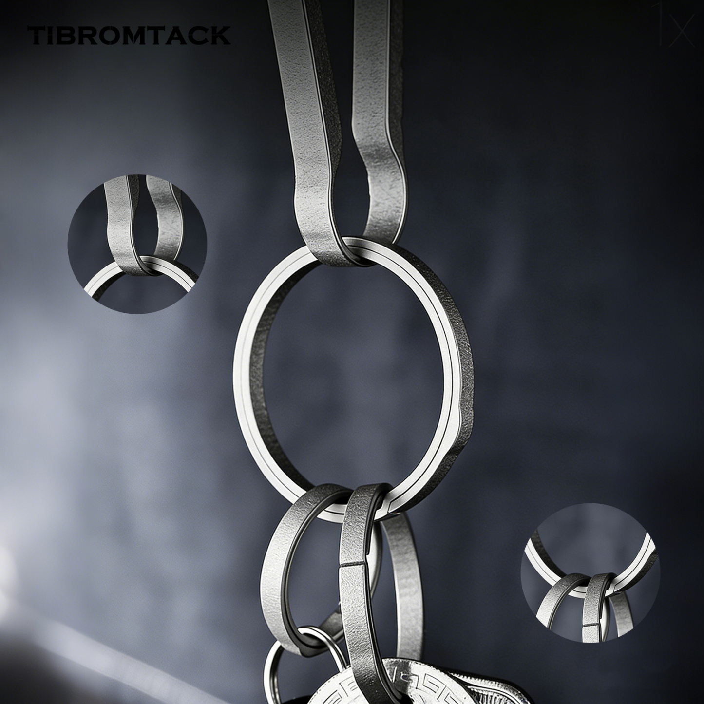 Titanium Keychain 3-Piece Set, Lightweight Heavy Duty Key Rings, Rust-Proof Key Holder for Keys Organization, Premium Keychain Rings Gift for Men Women