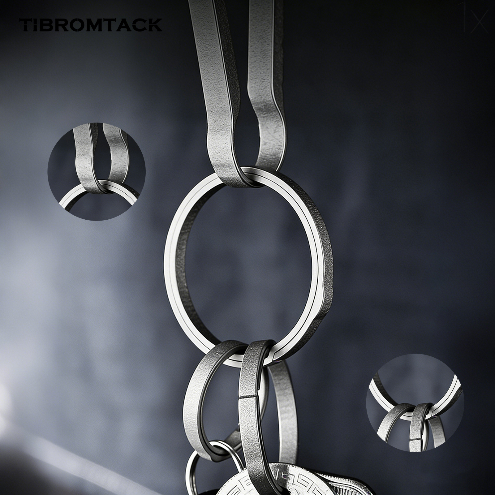 Titanium Keychain 3-Piece Set, Lightweight Heavy Duty Key Rings, Rust-Proof Key Holder for Keys Organization, Premium Keychain Rings Gift for Men Women