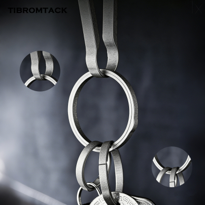 Titanium Keychain 3-Piece Set, Lightweight Heavy Duty Key Rings, Rust-Proof Key Holder for Keys Organization, Premium Keychain Rings Gift for Men Women