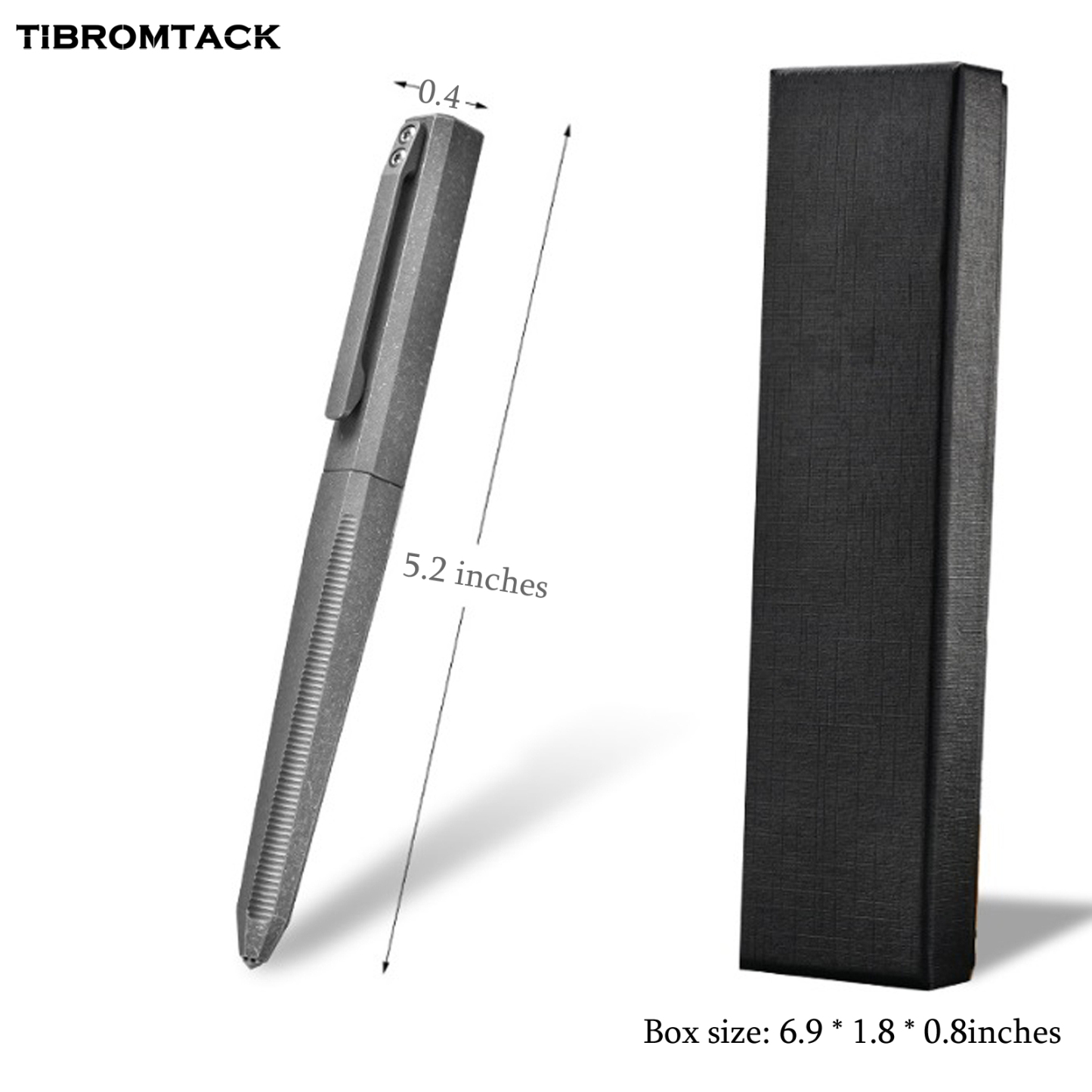 Titanium Tactical EDC Pen, Lightweight & Durable Survival Pen with Tungsten Steel Glass Breaker, G2 Refill Compatible, Comfortable Anti-Slip Grip for Daily Carry, Outdoor & Emergency Use