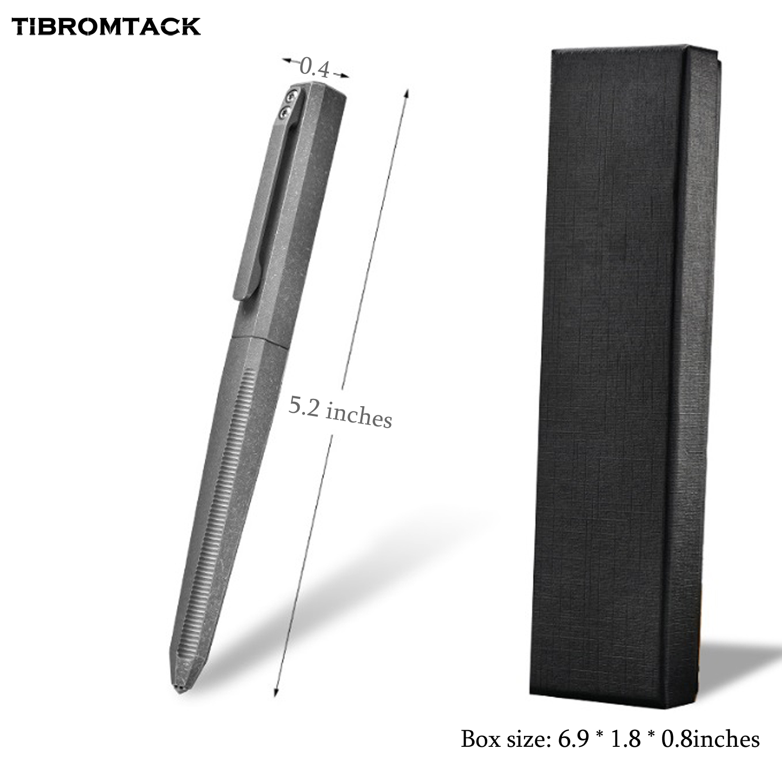 Titanium Tactical EDC Pen, Lightweight & Durable Survival Pen with Tungsten Steel Glass Breaker, G2 Refill Compatible, Comfortable Anti-Slip Grip for Daily Carry, Outdoor & Emergency Use