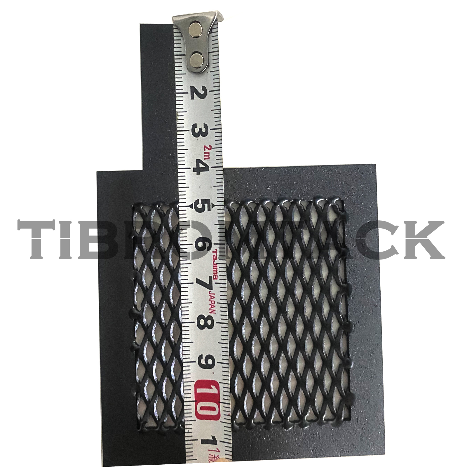Ru-Ir Coated Titanium Anode Mesh 80×80mm with 10×40mm Terminal Plate