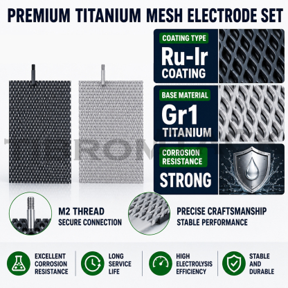 TIBROMTACK Titanium Electrode Mesh with Ru-Ir Coating