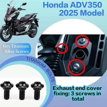 TIFOLD Full‑Vehicle Titanium Alloy Modification Screws for Honda ADV350 Motorcycle, 2025 Model