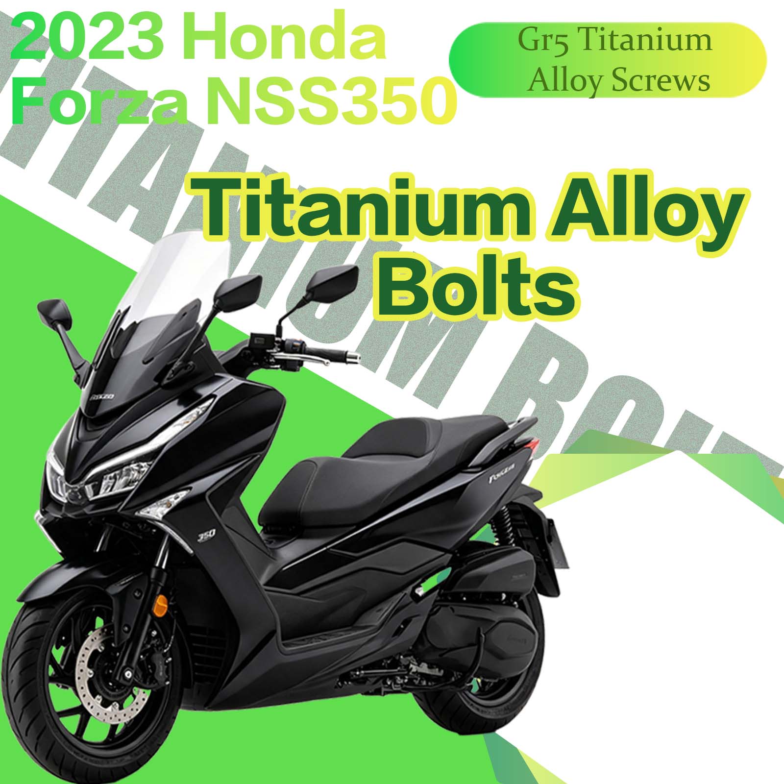 TIFOLD Titanium Alloy Modification Screws for Honda NSS350 Motorcycle, 2023 Model
