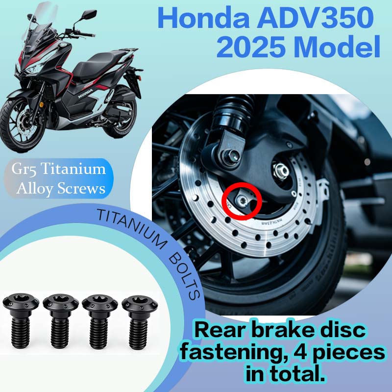TIFOLD Full‑Vehicle Titanium Alloy Modification Screws for Honda ADV350 Motorcycle, 2025 Model
