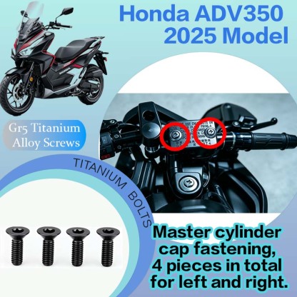 TIFOLD Full‑Vehicle Titanium Alloy Modification Screws for Honda ADV350 Motorcycle, 2025 Model