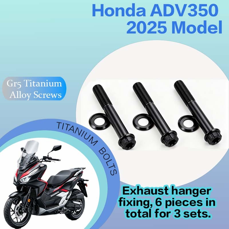 TIFOLD Full‑Vehicle Titanium Alloy Modification Screws for Honda ADV350 Motorcycle, 2025 Model