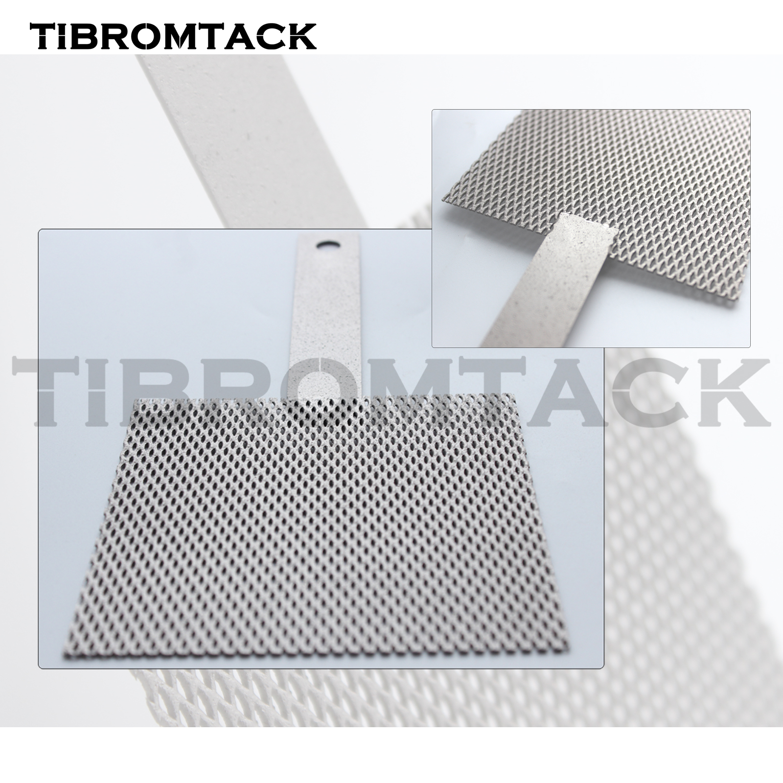 TIBROMTACK Platinum Coated Titanium Anode Mesh 100×100×1mm