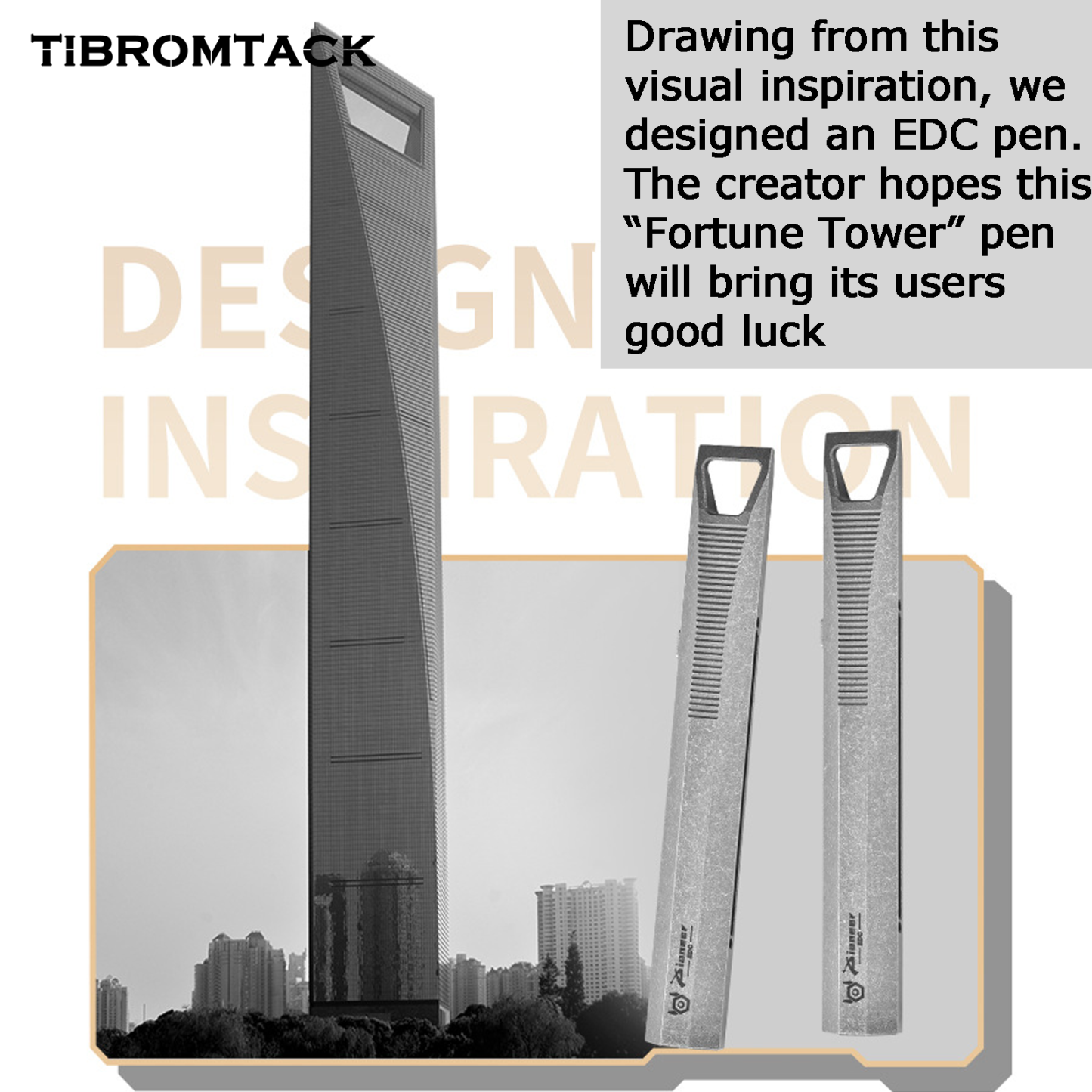 TIBROMTACK Pure Titanium Bolt Action Pen - 102mm/4.02in 25.5g EDC Fidget Pen | Steel-Strength Titanium Pen for Outdoor Self Defense, Signing & Daily Writing, BPA Free