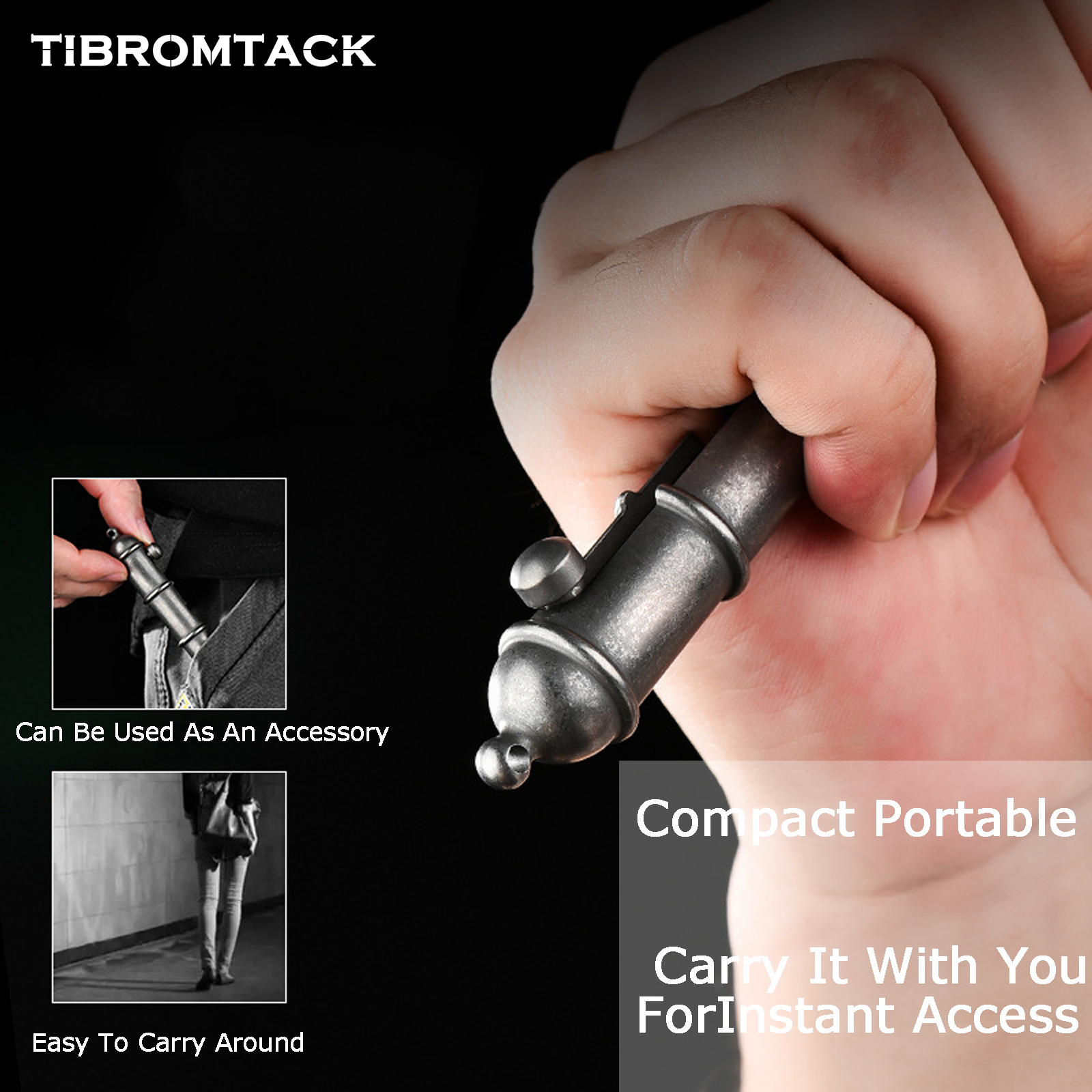 TIBROMTACK Pure Titanium Bolt Action Pen - 132mm/5.2in 58g Titanium Tool | Steel-Strength for Signing, Calligraphy & Self Defense, BPA Free