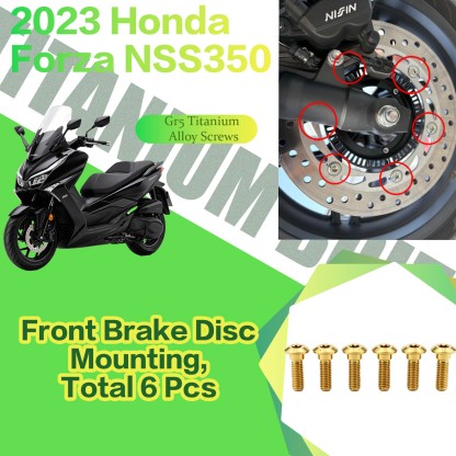 TIFOLD Titanium Alloy Modification Screws for Honda NSS350 Motorcycle, 2023 Model
