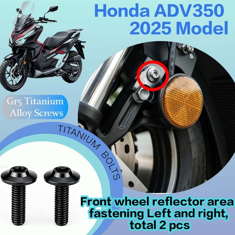 TIFOLD Full‑Vehicle Titanium Alloy Modification Screws for Honda ADV350 Motorcycle, 2025 Model