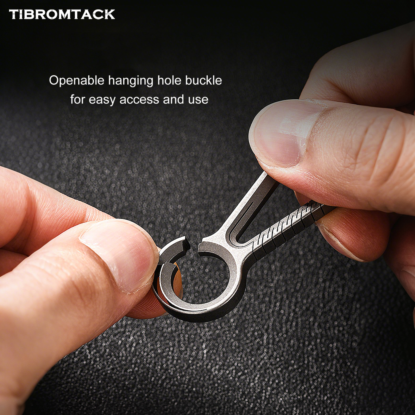 Titanium Carabiner, Lightweight & High Strength Keychain Clip, 2.2 Inch Mini Titanium Key Ring for Key Storage, Outdoor Gear Connection, Safety Auxiliary, Non-Magnetic, 0.29oz