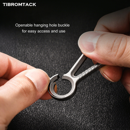 Titanium Carabiner, Lightweight & High Strength Keychain Clip, 2.2 Inch Mini Titanium Key Ring for Key Storage, Outdoor Gear Connection, Safety Auxiliary, Non-Magnetic, 0.29oz