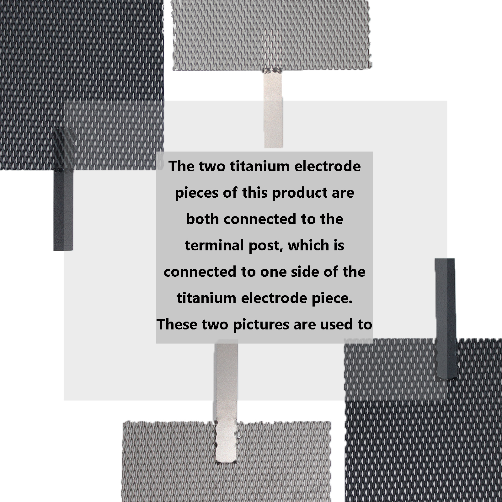 TIBROMTACK Ru-Ir Coated Titanium Mesh Anode Cathode Pair 100×100×1mm