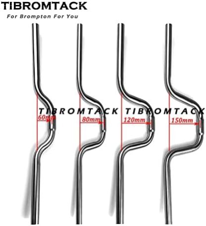 For Brompton Titanium Riser Handle Bar M Type 25.4mm Ultra Light Ti Parts of Folding Bike